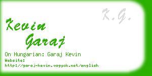 kevin garaj business card